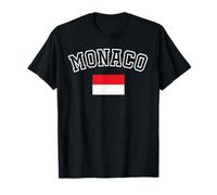 Drapeau Monaco Vintage Vieilli rétro T-Shirt