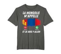 Drapeau Mongolie Appelle Et Je Dois Partir Mongolie T-Shirt