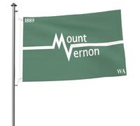 Drapeau Mont Vernon Washington Bannière décorative D'Intérieur 3x5 FT | Suspendre Drapeaux de Cour Durable Bannière pour Extérieure Bureaux