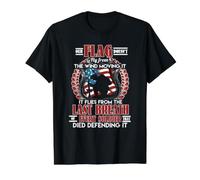 Drapeau Mouche du dernier Souffle du Soldat défendant Patriotique T-Shirt Graphique avec Valeur