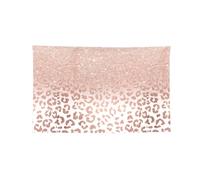 Drapeau mural décoratif imprimé à paillettes or rose, bannière en polyester à bords cousus pour concerts de musique et fêtes