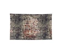 Drapeau mural décoratif imprimé brique usée ancienne, bannière en polyester à bords cousus pour concerts de musique et fêtes