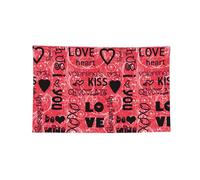 Drapeau mural décoratif imprimé Saint Valentin Bannière en polyester à bords cousus pour concerts de musique et fêtes