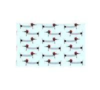 Drapeau mural décoratif imprimé teckel parisien, bannière en polyester à bords cousus pour concerts de musique et fêtes