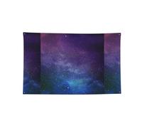 Drapeau mural décoratif imprimé univers avec étoiles galaxie interstellaire, bannière en polyester à bords cousus pour concerts de musique et fêtes