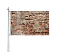 Drapeau mural en brique usée antique de 9,1 x 1,5 m avec œillets pour printemps, été, automne, hiver, extérieur, intérieur, jardin, bannière double face pour décorations de cour