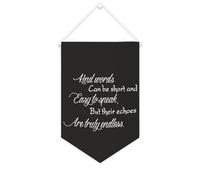 Drapeau mural en toile avec citation inspirante : « Kind Words Can Be Short And Easy to Speak, But Their Echoes Are Truly Endless » - Décoration murale pour la maison et le bureau - 25,4 x 38,1 cm