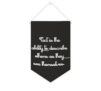 Drapeau mural en toile avec citation inspirante « Tact Is The Ability to Describe Others As They See Themselves » - Décoration murale - 25,4 x 38,1 cm - Cadeau de pendaison de crémaillère