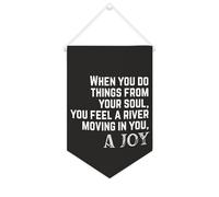Drapeau mural en toile avec citation inspirante « When You Do Things from Your Soul » - Décoration murale - 25,4 x 38,1 cm - Cadeau de pendaison de crémaillère