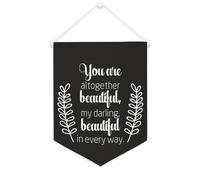 Drapeau mural en toile avec citation inspirante « You Are Altogether Beautiful, My Darling, Beautiful in Every Way » - Décoration murale - 30,5 x 40,6 cm - Cadeau de pendaison de crémaillère