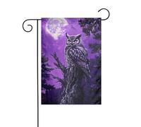 Drapeau mystique hibou sur arbre ancien 30 x 45 cm vertical double face ferme vacances décorations extérieures drapeau cour