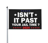 Drapeau N'as-tu pas dépassé le temps de ta peine de Drapeaux 90X150cm | avec œillets Suspendus Fanion Décoratifs Drapeau Corsaire pour Anniversaire Fête Célébration prison ?