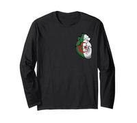 Drapeau National algérien de Poche Coeur fierté algérie Patrimoine Manche Longue