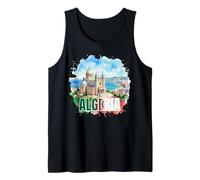 Drapeau National algérien Patriotique de l'Algérie Aquarelle Heritage Débardeur