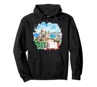 Drapeau National algérien Patriotique de l'Algérie Aquarelle Heritage Sweat à Capuche