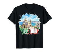 Drapeau National algérien Patriotique de l'Algérie Aquarelle Heritage T-Shirt