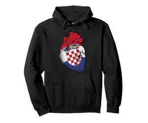Drapeau National croate de Poche cœur Croatie Pride Heritage Sweat à Capuche