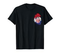 Drapeau National croate de Poche cœur Croatie Pride Heritage T-Shirt Graphique avec Valeur