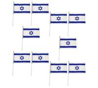 Drapeau National D’israël 10 Pièces en Polyester, Décor Extérieur