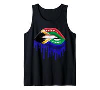 Drapeau National d'Afrique du Sud Lèvres Patrimoine Afrique du Su Débardeur