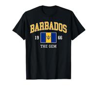 Drapeau National de la Barbade 1966 The Gem Athletic Varsity T-Shirt