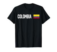 Drapeau National de la Colombie rétro avec Motif Patriotique Vieilli T-Shirt