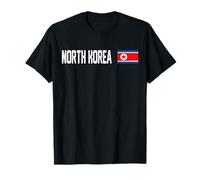 Drapeau National de la Corée du Nord rétro Vieilli Patriotique T-Shirt