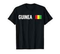 Drapeau National de la Guinée rétro avec Motif Patriotique Vieilli T-Shirt