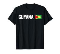 Drapeau National de la Guyane rétro avec Motif Patriotique Vieilli T-Shirt