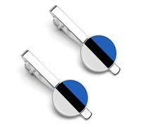 Drapeau National De La République D'Estonie Accessoires Pour Hommes Pince À Cravate Classique Cadeau Pour Hommes Barre De Cravate À Pinces Affaires