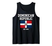 Drapeau National de la République Dominicaine Est. 1844 Varsity Art Print Débardeur