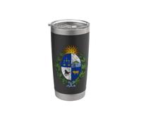Drapeau national des armoiries de l'URUGUAY Gobelet isotherme en acier inoxydable double paroi
