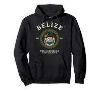 Drapeau National des Caraïbes du Belize 1981 avec Blason Vintage Sweat à Capuche