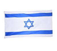 Drapeau national d'Israël 150 x 90 cm, bannière en polyester pour usage intérieur et extérieur, œillets en laiton