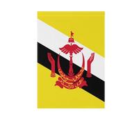 Drapeau national du Brunei - Drapeau de jardin extérieur - Bannière de Thanksgiving pour décoration de cour - 71 x 101 cm - Double face