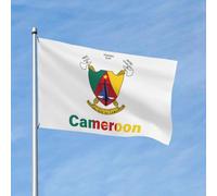 Drapeau national du Cameroun, bannière camerounaise de 90 x 150 cm, en polyester, double face, pour jardin, extérieur, maison, cour, festival, décoration