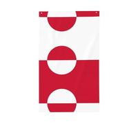 Drapeau national du Groenland 150 x 90 cm - Drapeaux personnalisés avec image de drapeau national pour une utilisation en extérieur