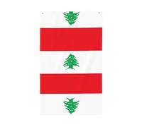 Drapeau national du Liban 150 x 90 cm - Drapeaux personnalisés avec image du drapeau national pour une utilisation en extérieur