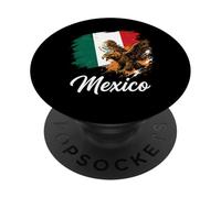 Drapeau National du Mexique Aigle doré PopSockets PopGrip Adhésif