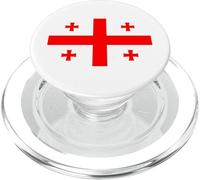 Drapeau National géorgien à Cinq Croix de Géorgie Jour de l'indépendance PopSockets PopGrip pour MagSafe