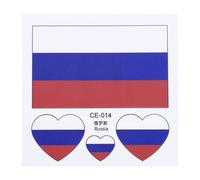 Drapeau National Jetable Autocollant De Tatouage Étanche Russie Football Sport Visage Main Corps Bricolage Art Tatouage Autocollants