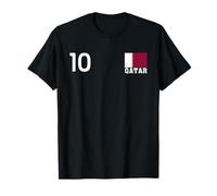 Drapeau National Qatar numéro 10 Patrimoine de la fierté du Pays T-Shirt