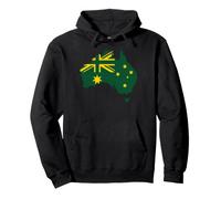 Drapeau National Silhouette de la Carte de l'Australie Sweat à Capuche