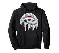 Drapeau National sud-coréen pour Femme Lèvres Corée du Sud Pride Sweat à Capuche