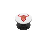 Drapeau Navarre en mosaïque St Fermin Viva San Fermín PopSockets PopGrip Adhésif