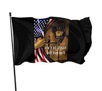 Drapeau « N'ayez pas peur, ayez simplement foi » 3 x 5 pieds avec deux œillets en laiton, double couture, couleurs vives, anti-décoloration