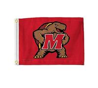 Drapeau NCAA Rico Industries Maryland - Rouge - 30,5 x 45,7 cm - Double face - Idéal pour bateau, voiturette de golf, maison, etc.