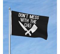 Drapeau « Ne vous en prenez pas au chef » 90 x 150 cm, bannière double face de bienvenue pour jardin, décoration murale colorée pour chambre d'étudiant