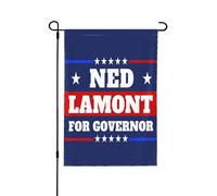 Drapeau Ned Lamont 2026, Ned Lamont candidat au poste de gouverneur du Connecticut, bannière de jardin double face de 30 x 45 cm