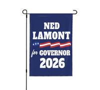 Drapeau Ned Lamont 2026, Ned Lamont candidat au poste de gouverneur du Connecticut, bannière de jardin double face de 30 x 45 cm